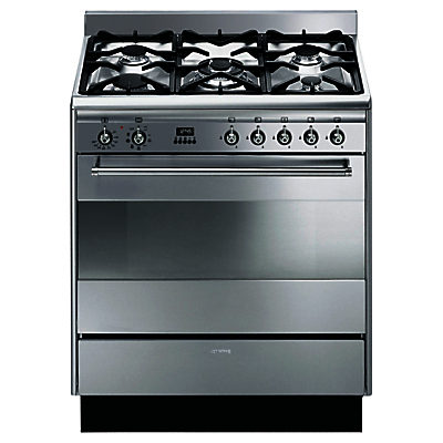Smeg SUK81MFX8 Dual Fuel Range Cooker, Stainless Steel Smeg SUK81MFX8 Dual Fuel Range Cooker, Stainless Steel